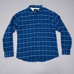 Tank Farm & Co Flannel Shirt Youth XXL Button Up Blue Long Sleeve